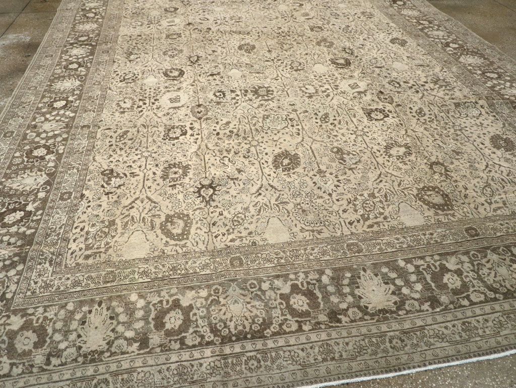 Antique Persian Tabriz Carpet, No.20552 - Staging