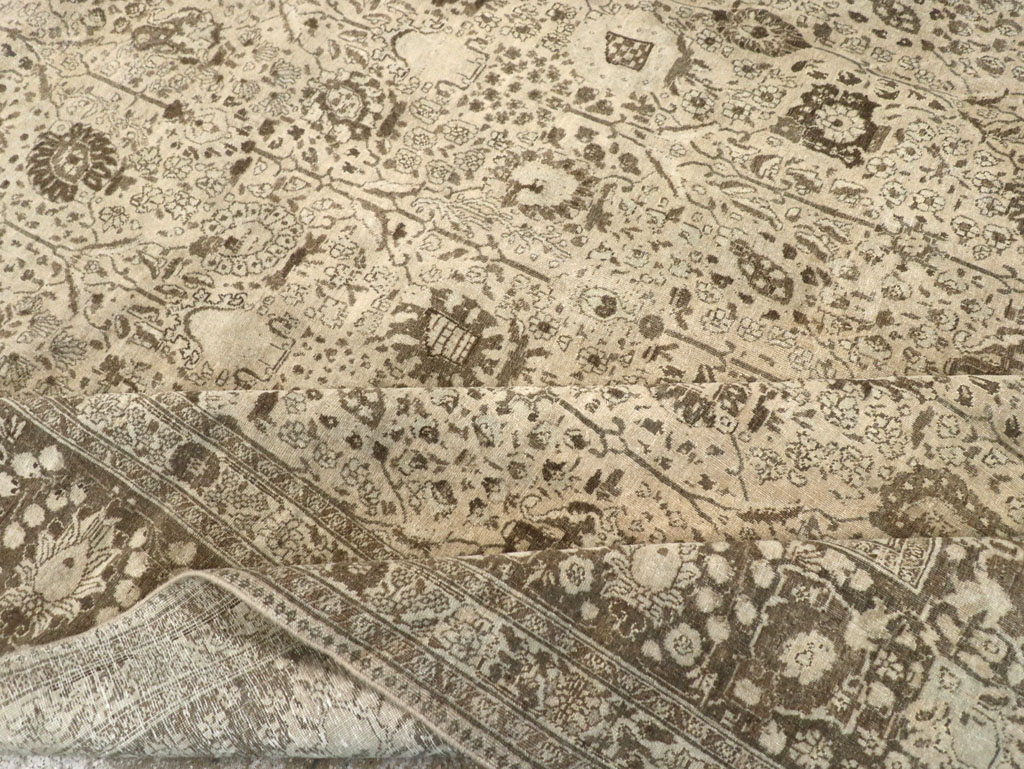 Antique Persian Tabriz Carpet, No.20552 - Staging