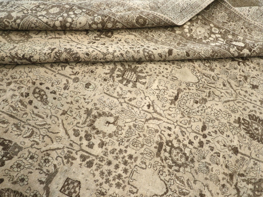 Antique Persian Tabriz Carpet, No.20552 - Staging