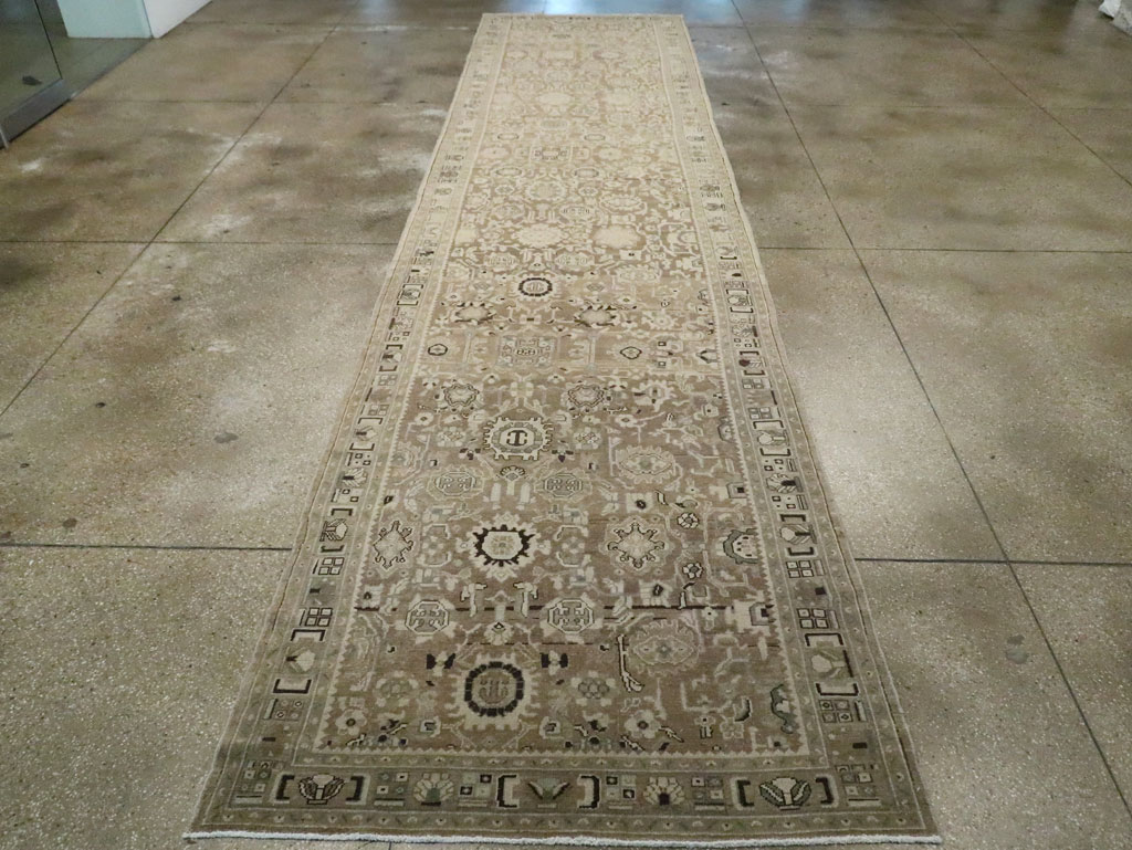Vintage Persian Malayer Wide Gallery Runner, No.20559 - Staging