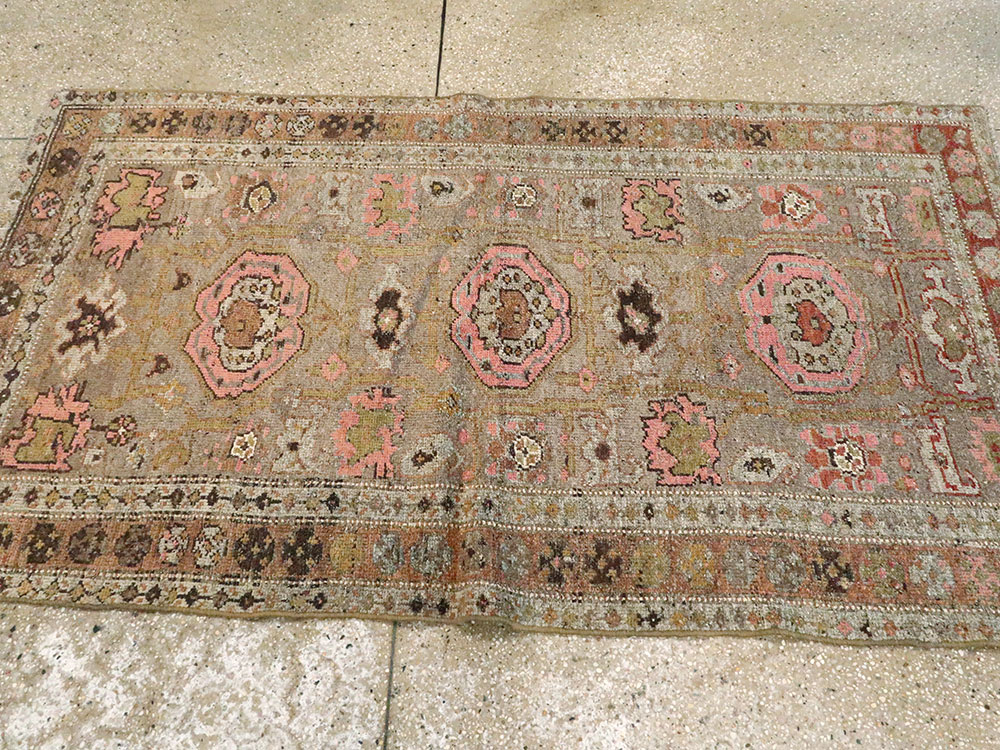 Antique Persian Kurdish Rug, No.20611 - Staging