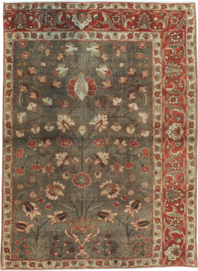 Antique Persian Tabriz Sampler Rug, No.20619 - Staging