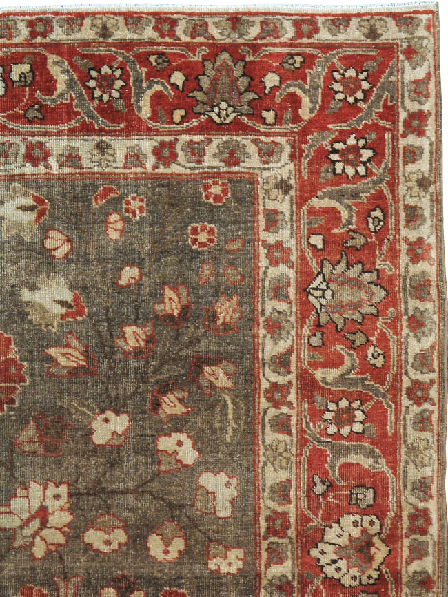 Antique Persian Tabriz Sampler Rug, No.20619 - Staging