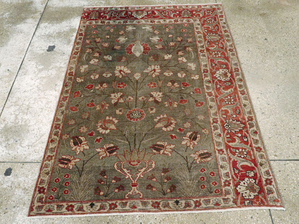 Antique Persian Tabriz Sampler Rug, No.20619 - Staging