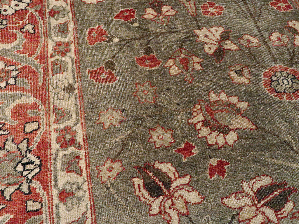 Antique Persian Tabriz Sampler Rug, No.20619 - Staging