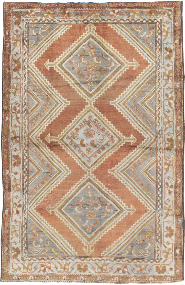 Vintage Persian Afshar Rug, No.20622 - Staging
