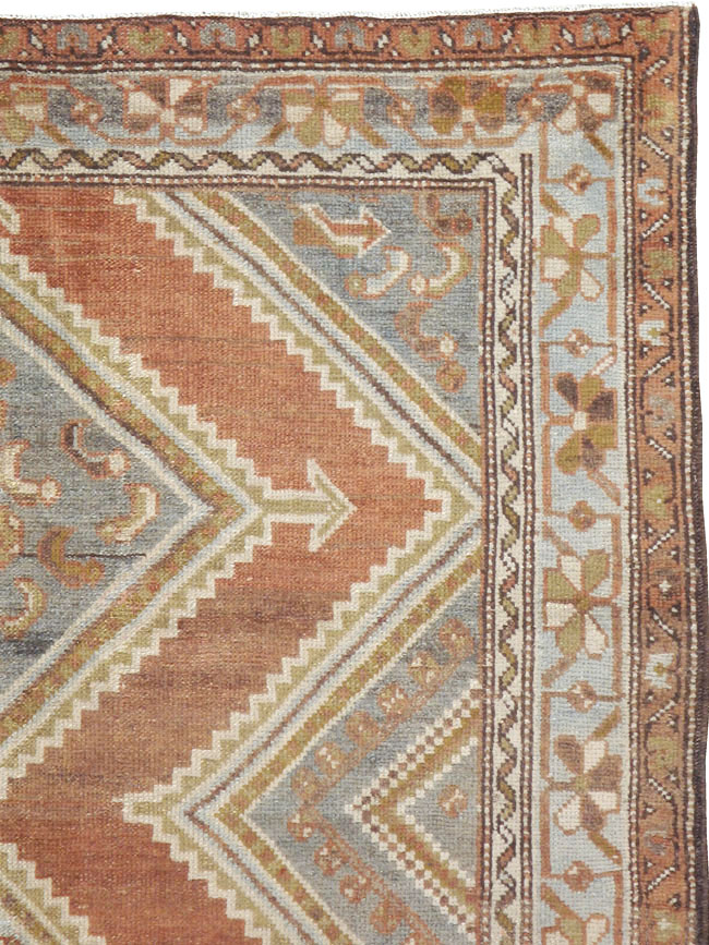 Vintage Persian Afshar Rug, No.20622 - Staging