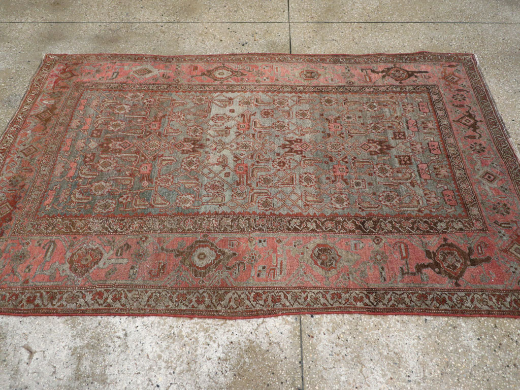 Antique Persian Bidjar Accent Rug, No.20624 - Staging