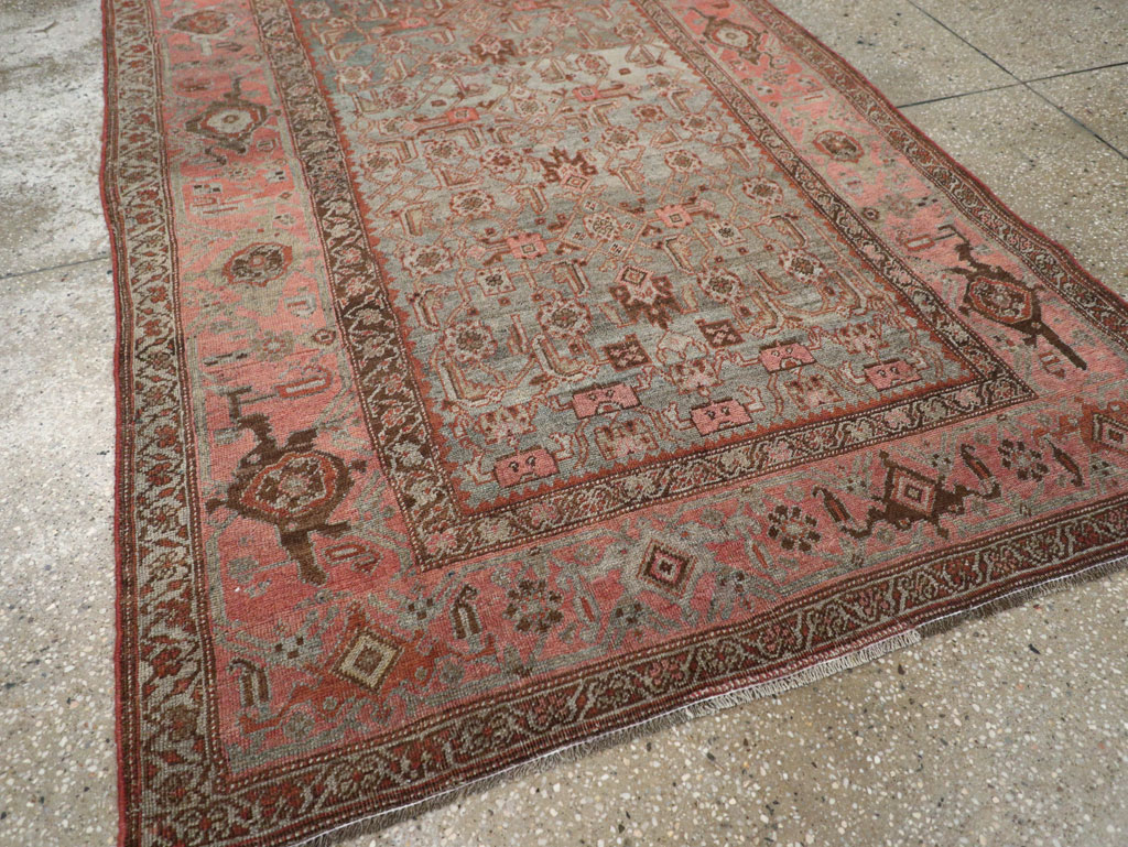 Antique Persian Bidjar Accent Rug, No.20624 - Staging