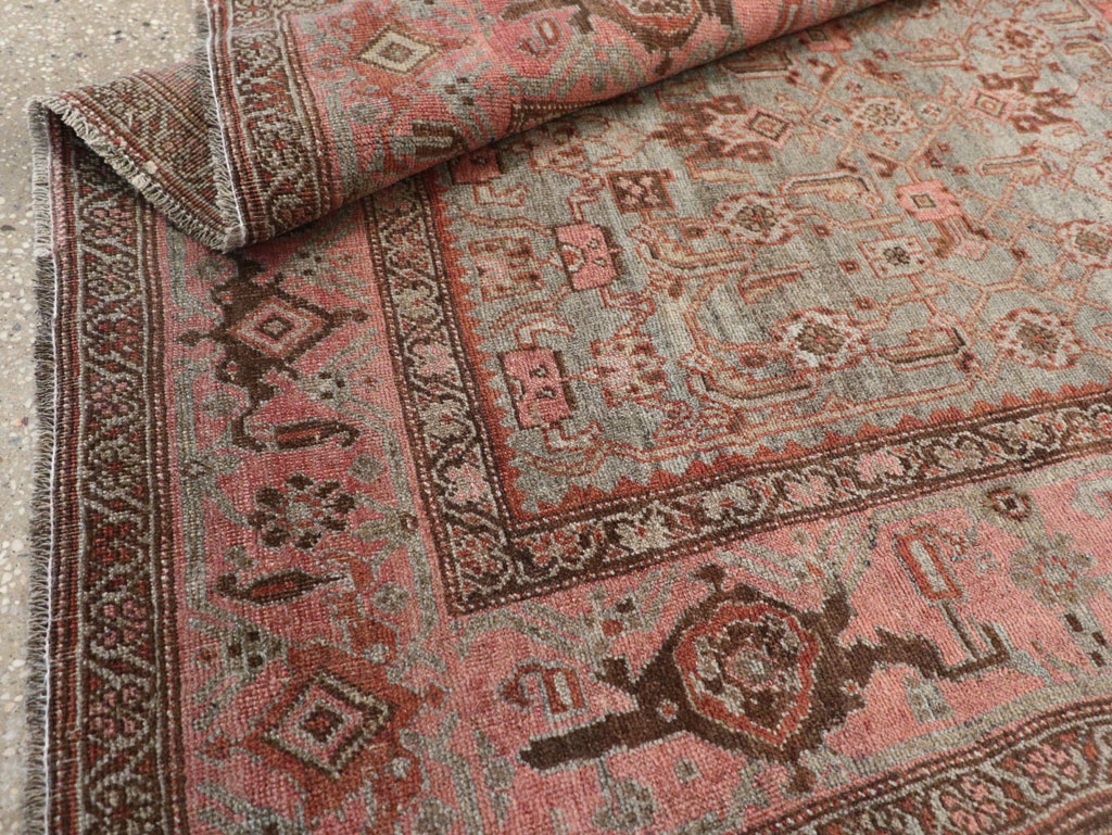 Antique Persian Bidjar Accent Rug, No.20624 - Staging