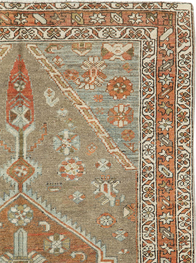 Vintage Persian Kurdish Rug, No.20633 - Staging