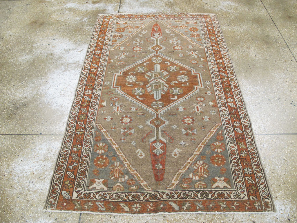 Vintage Persian Kurdish Rug, No.20633 - Staging