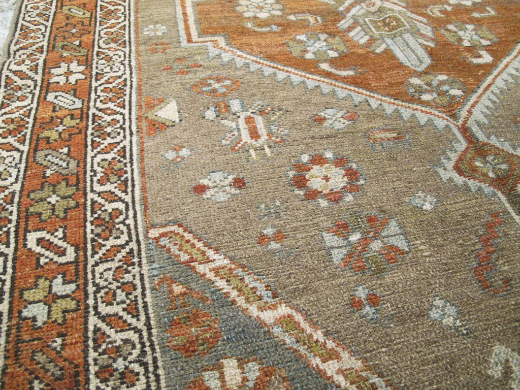 Vintage Persian Kurdish Rug, No.20633 - Staging
