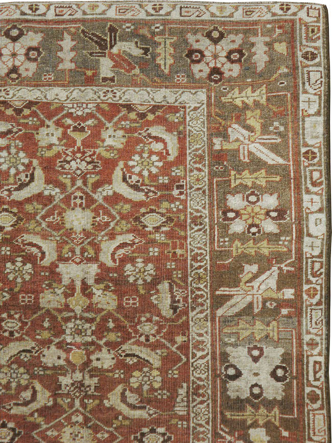 Antiuqe Persian Bidjar Rug, No.20637 - Staging
