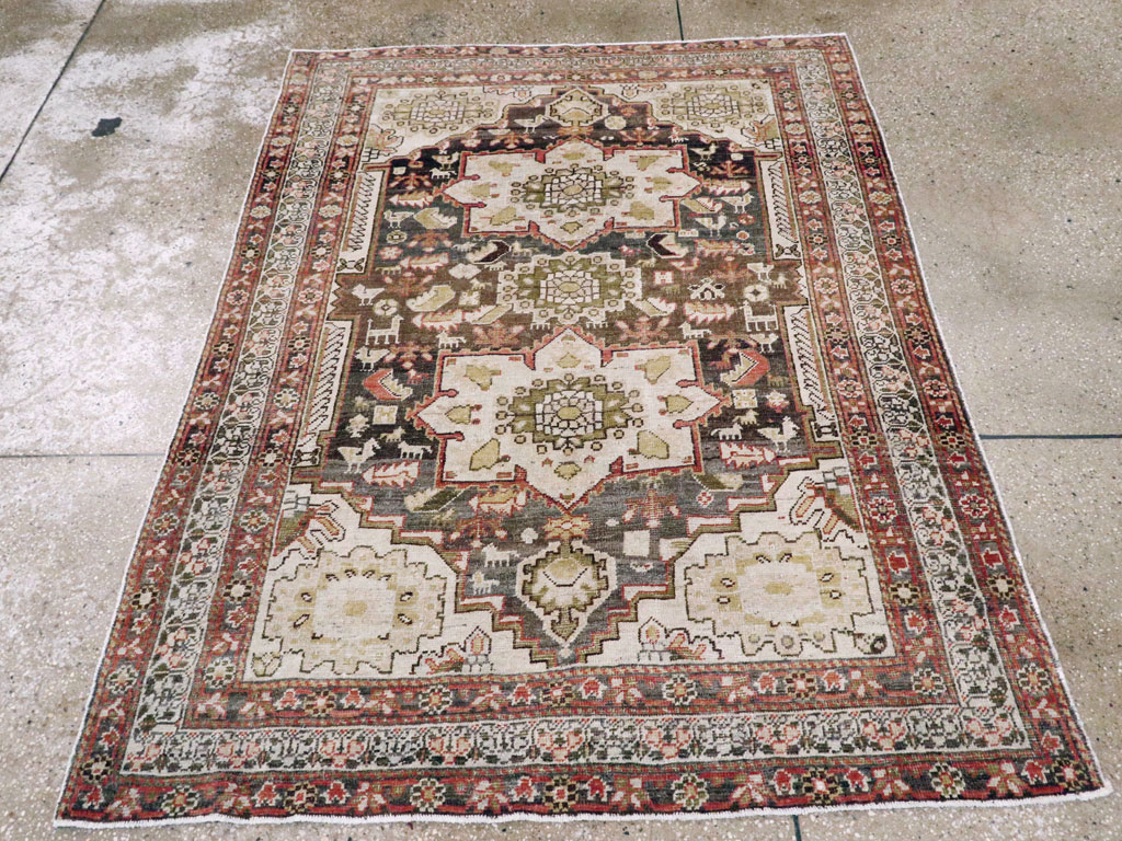 Vintage Persian Shiraz Rug, No.20644 - Staging