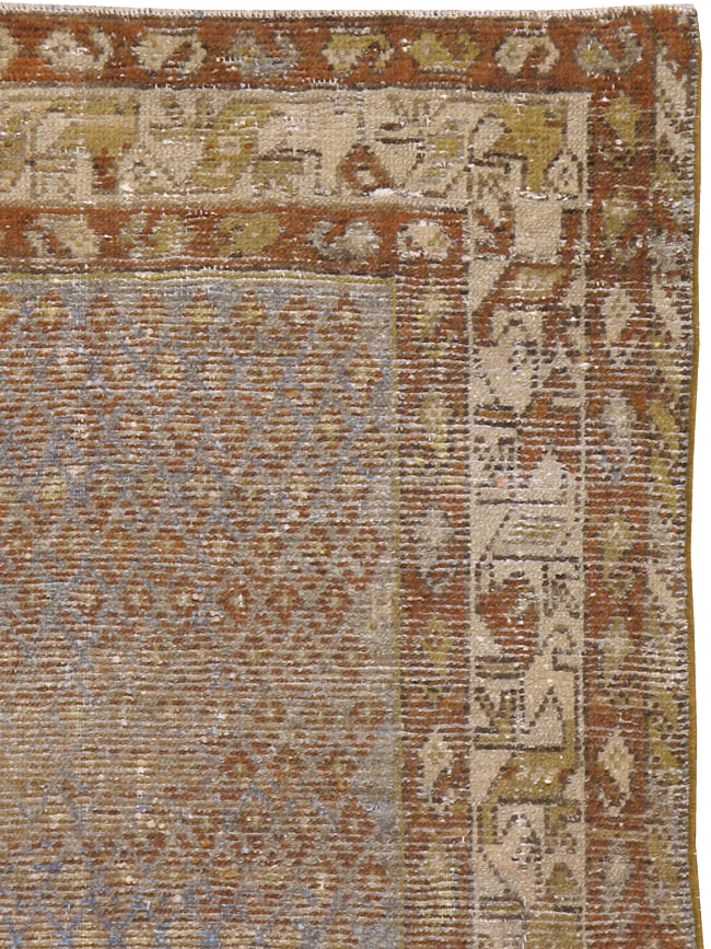 Antique Persian Malayer Distressed Rug, No.20647 - Staging