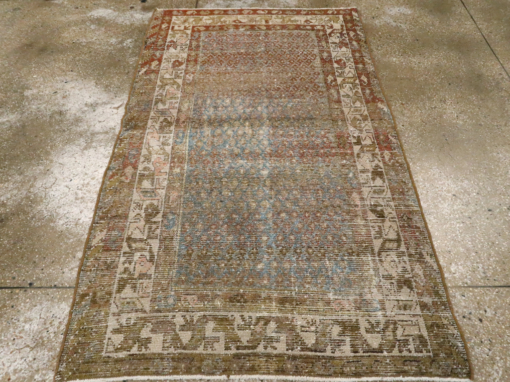 Antique Persian Malayer Distressed Rug, No.20647 - Staging