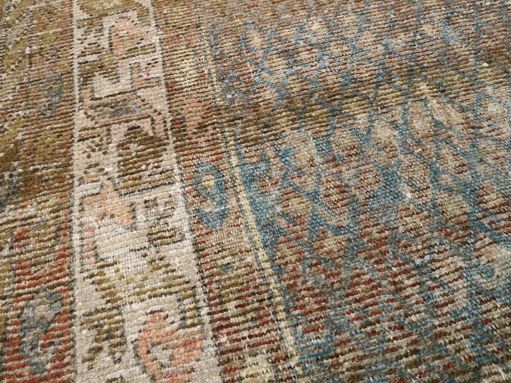 Antique Persian Malayer Distressed Rug, No.20647 - Staging