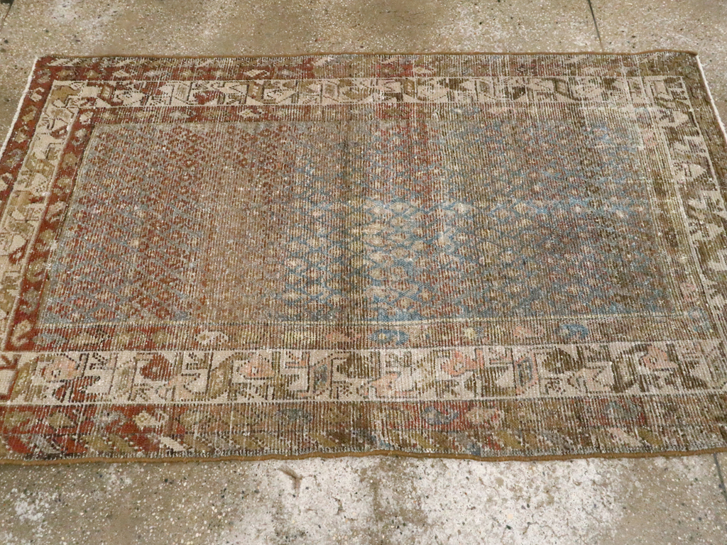 Antique Persian Malayer Distressed Rug, No.20647 - Staging