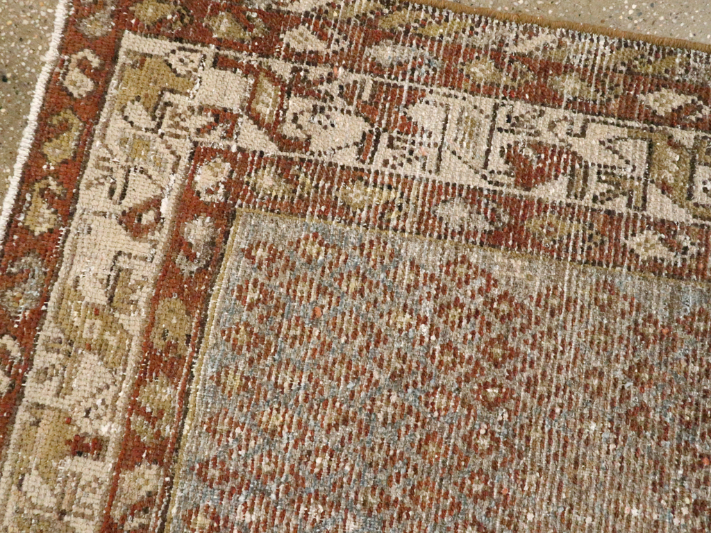 Antique Persian Malayer Distressed Rug, No.20647 - Staging