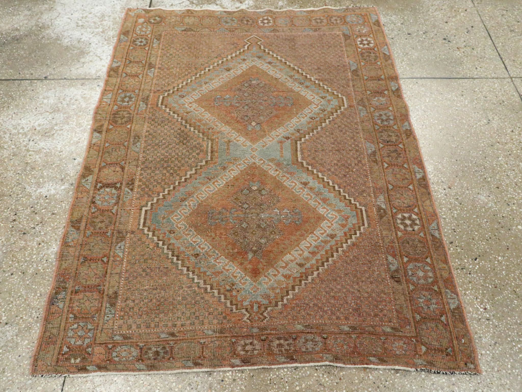 Vintage Persian Afshar Rug, No.20651 - Staging