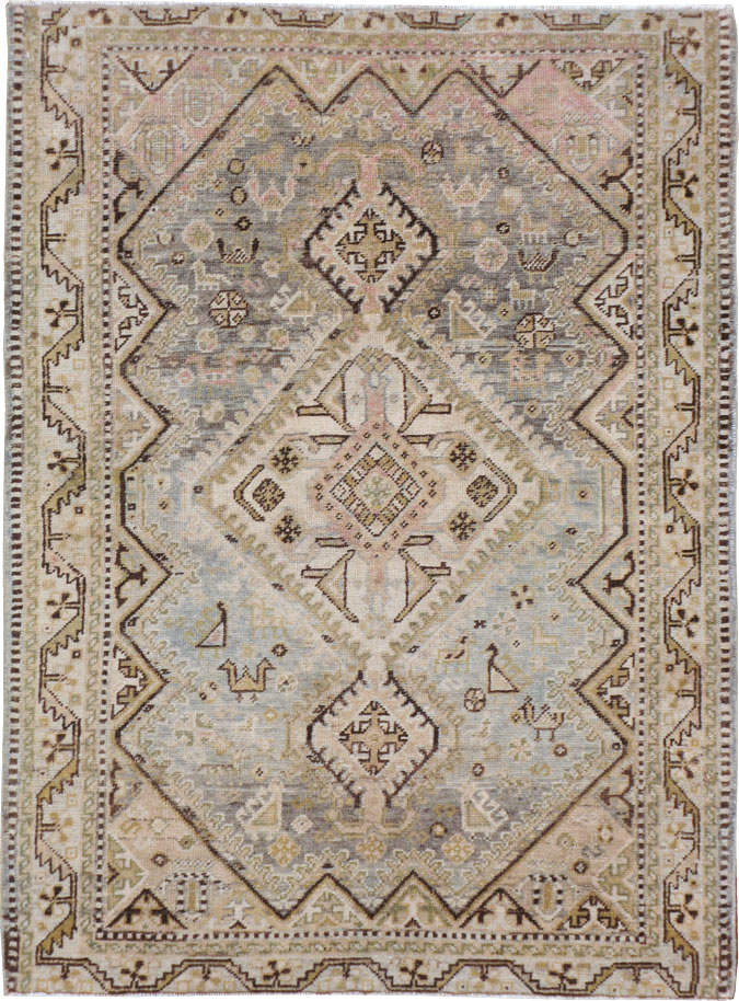 Vintage Persian Afshar Rug, No.20663 - Staging