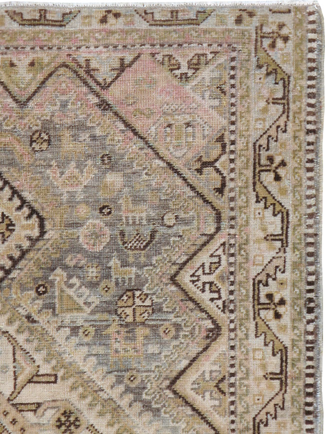Vintage Persian Afshar Rug, No.20663 - Staging