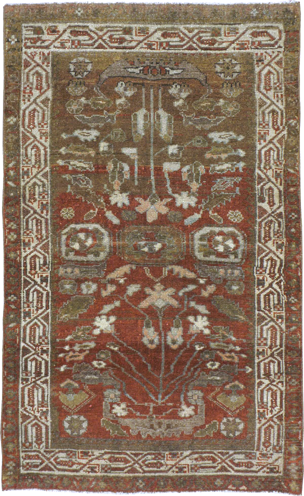 Vintage Persian Kurdish Rug, No.20669 - Staging