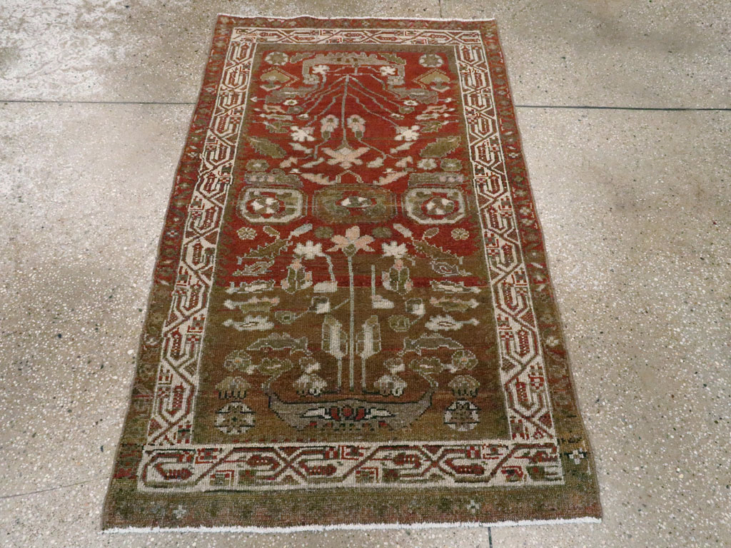 Vintage Persian Kurdish Rug, No.20669 - Staging