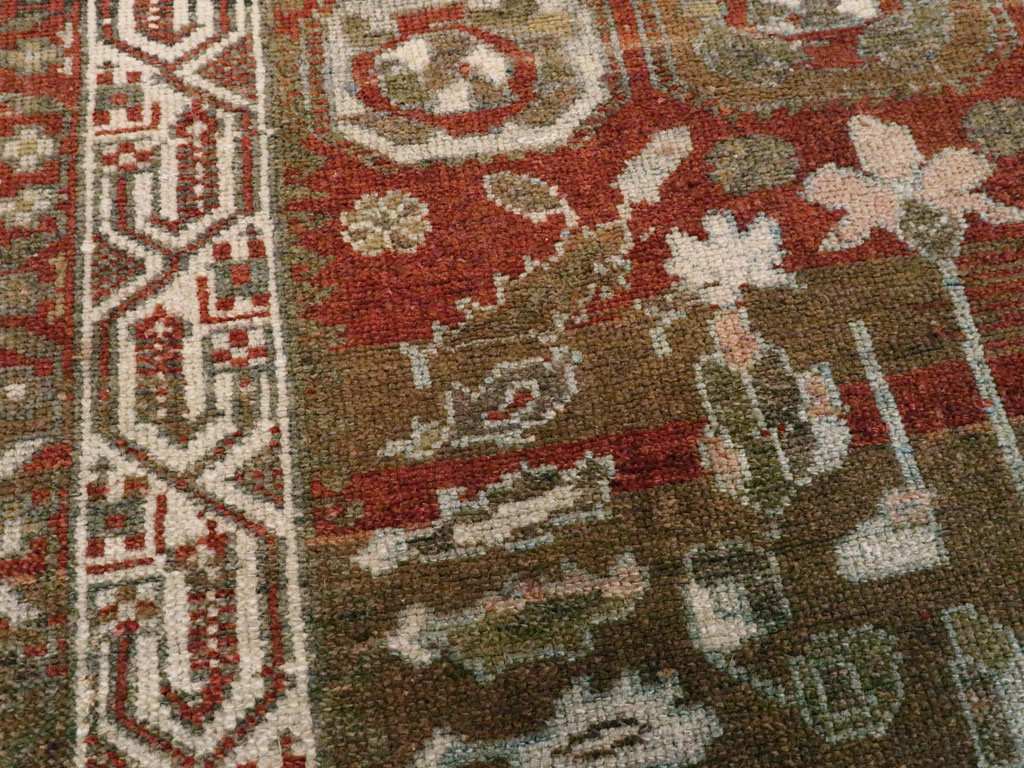 Vintage Persian Kurdish Rug, No.20669 - Staging