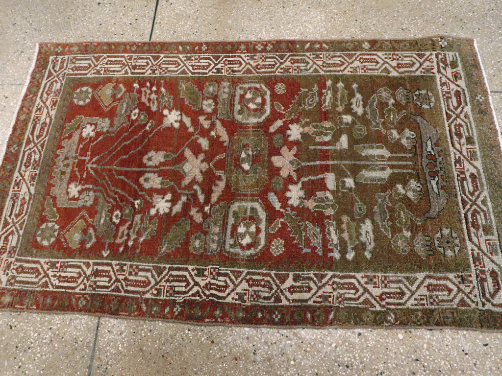 Vintage Persian Kurdish Rug, No.20669 - Staging