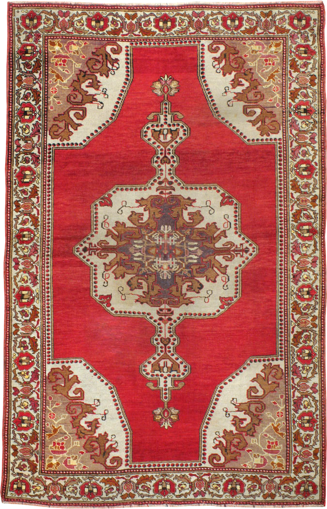 Vintage Turkish Oushak Rug, No.20696 - Staging