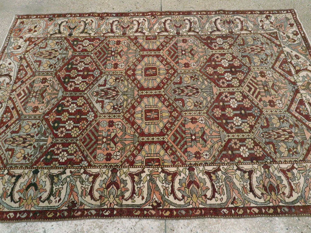 Antique Persian Bakhtiari Rug, No.20698 - Staging
