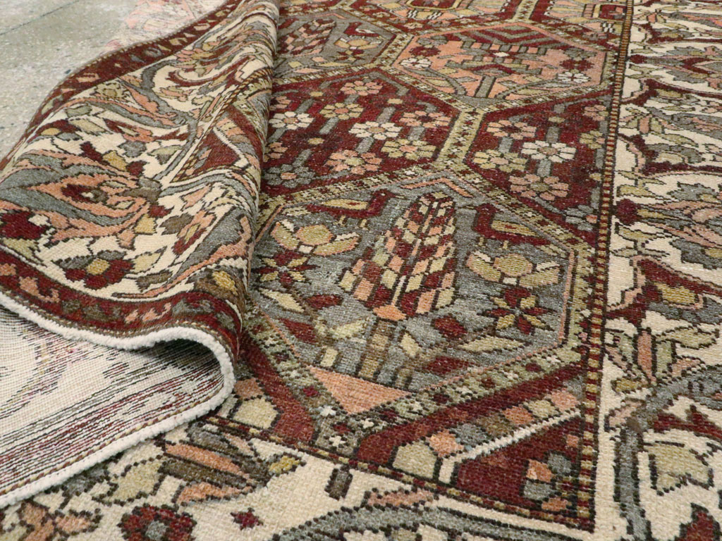 Antique Persian Bakhtiari Rug, No.20698 - Staging