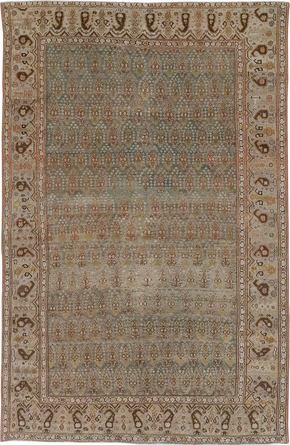 Vintage Persian Malayer Rug, No.20701 - Staging