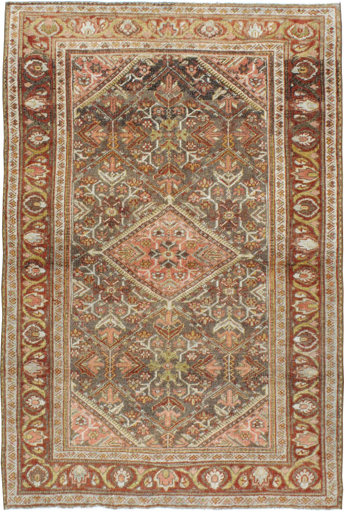 Vintage Persian Malayer Accent Rug, No.20703 - Staging