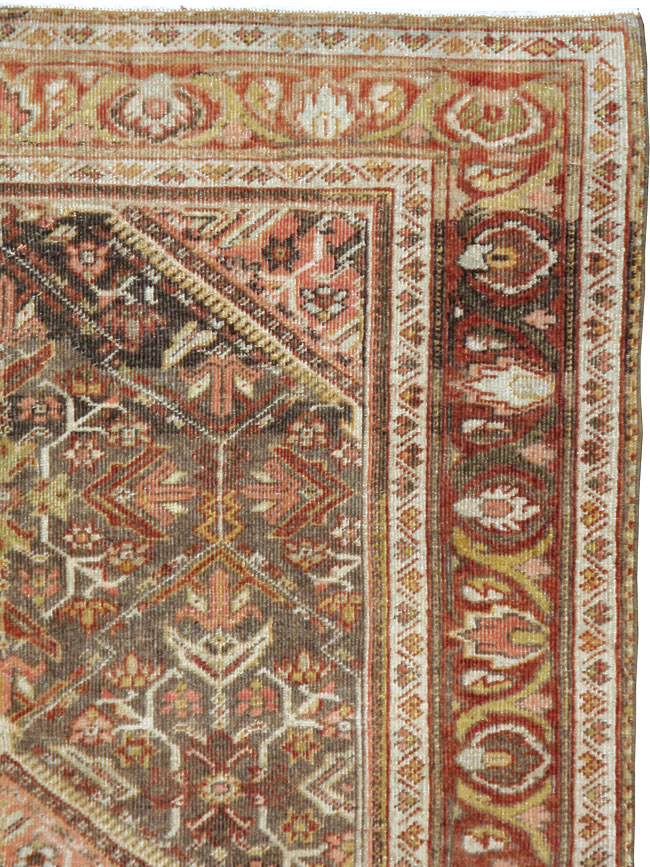 Vintage Persian Malayer Accent Rug, No.20703 - Staging