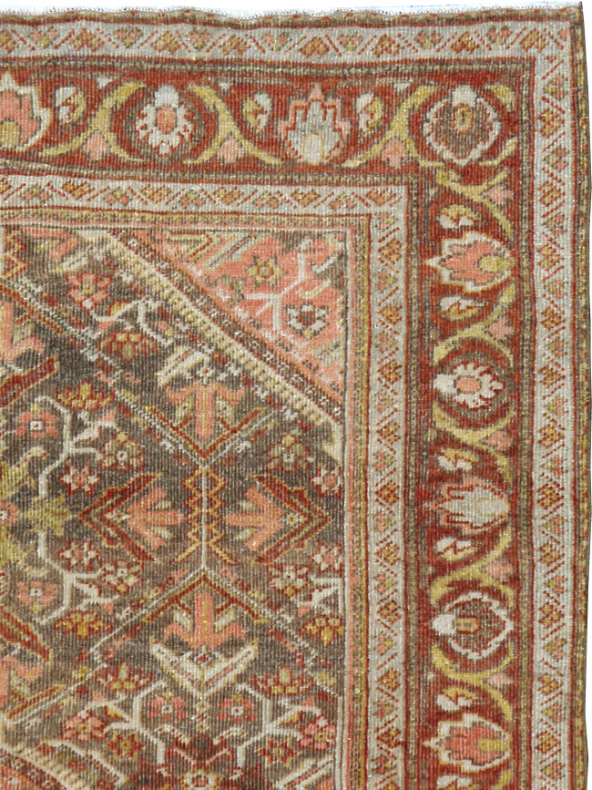 Vintage Persian Malayer Accent Rug, No.20703 - Staging