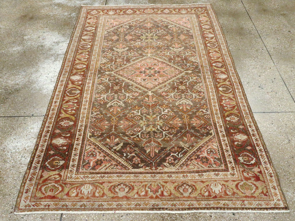 Vintage Persian Malayer Accent Rug, No.20703 - Staging