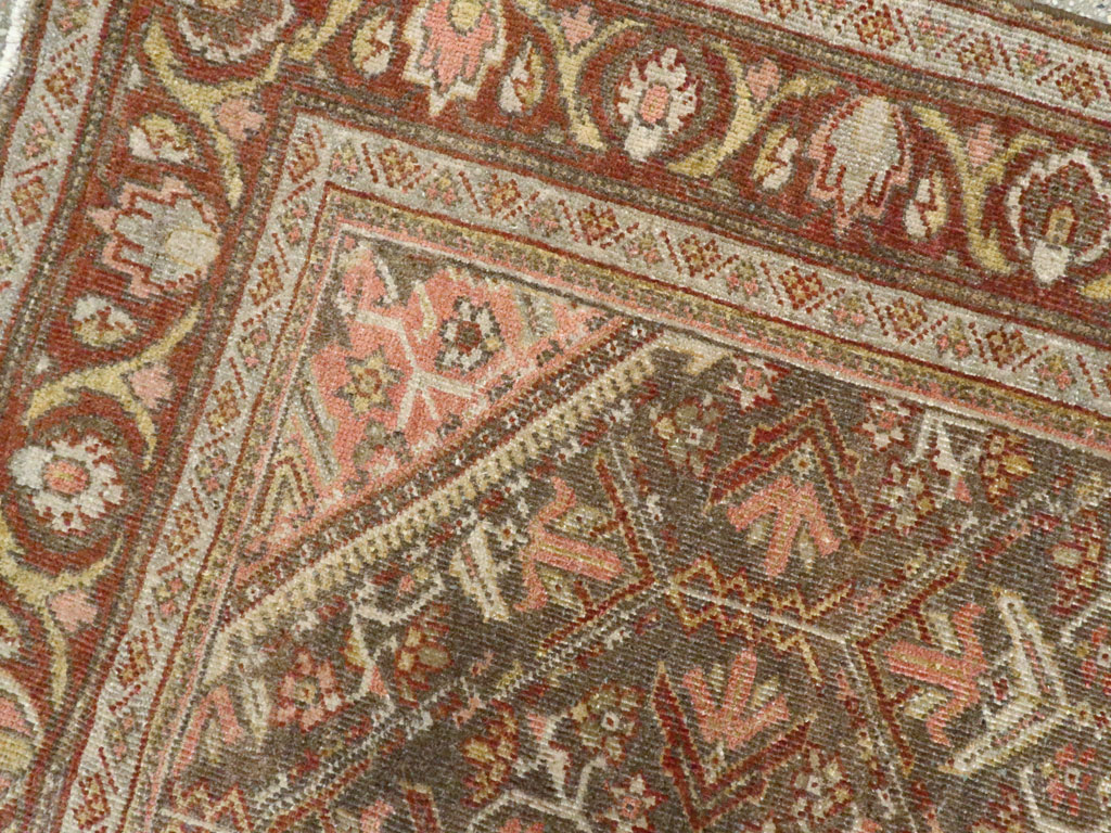 Vintage Persian Malayer Accent Rug, No.20703 - Staging