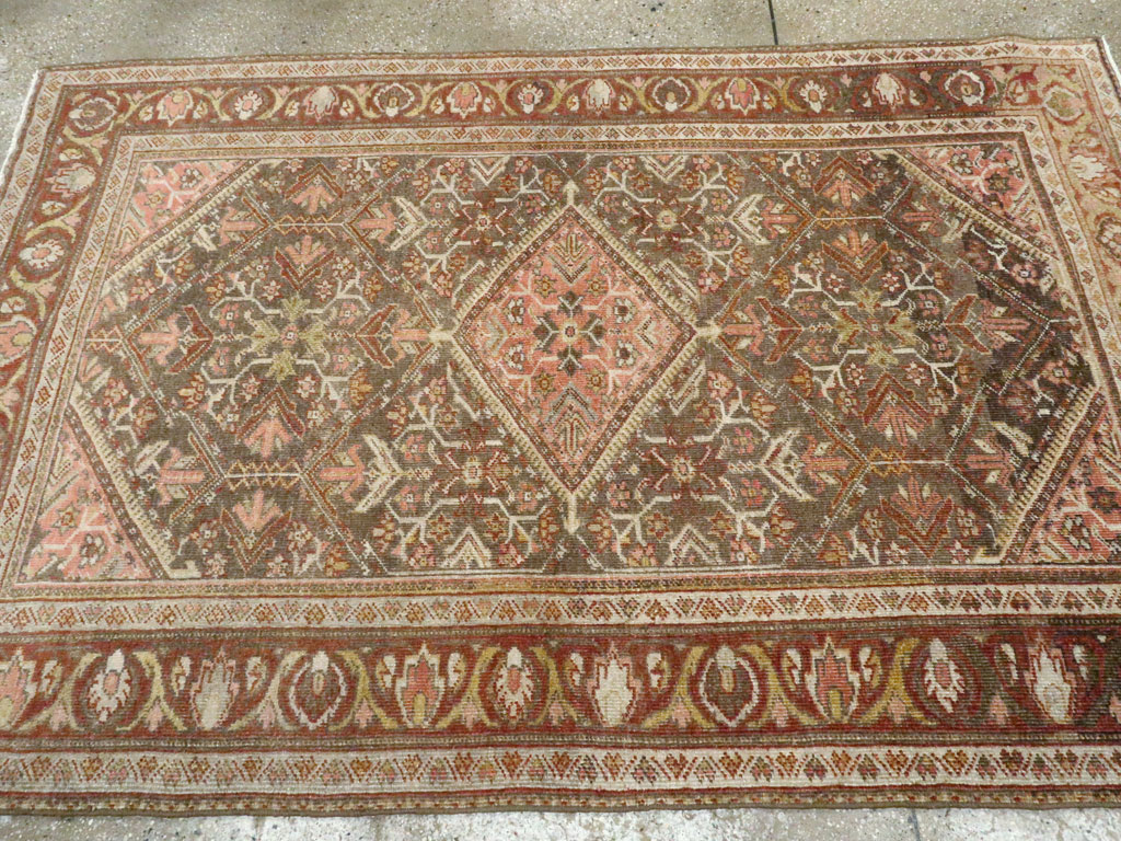 Vintage Persian Malayer Accent Rug, No.20703 - Staging
