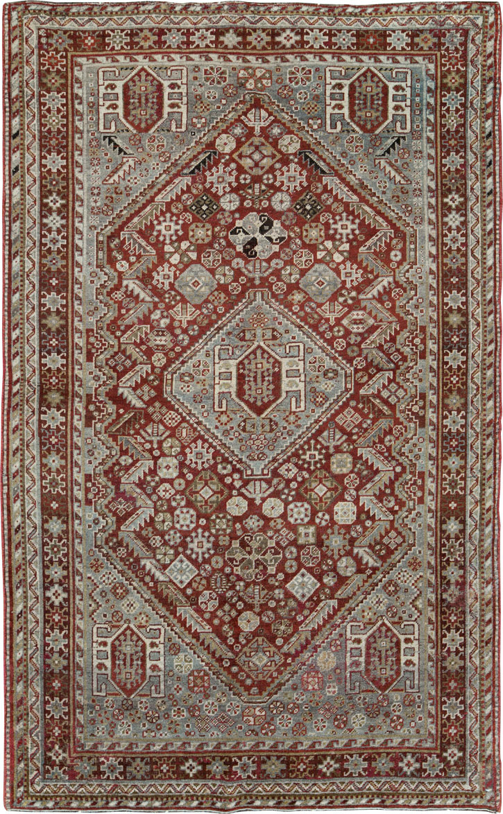 Antique Persian Qashqai Rug, No.20704 - Staging