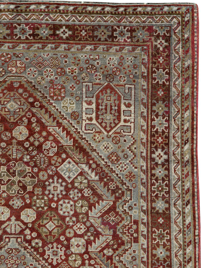 Antique Persian Qashqai Rug, No.20704 - Staging