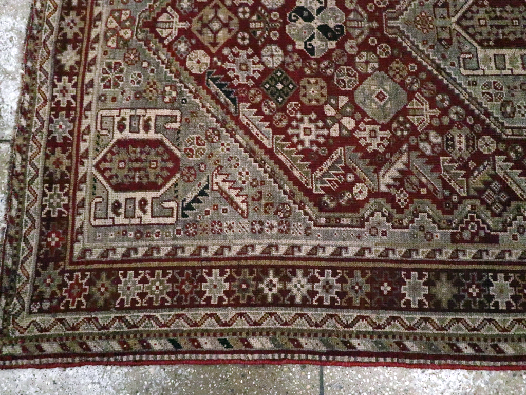 Antique Persian Qashqai Rug, No.20704 - Staging