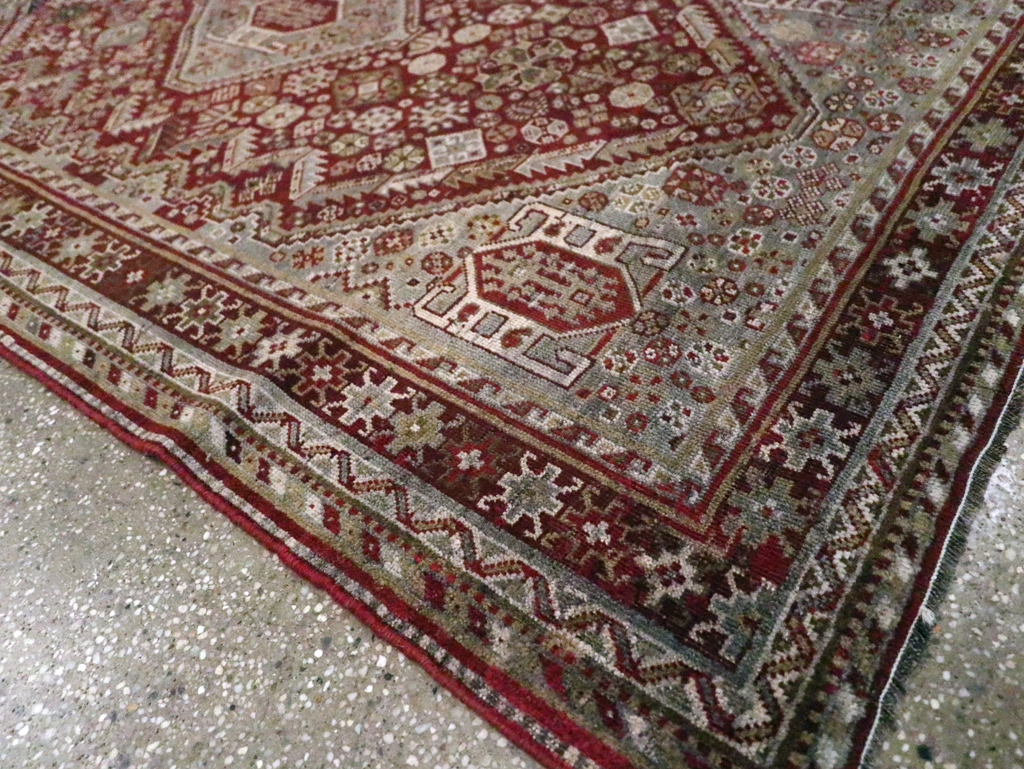 Antique Persian Qashqai Rug, No.20704 - Staging