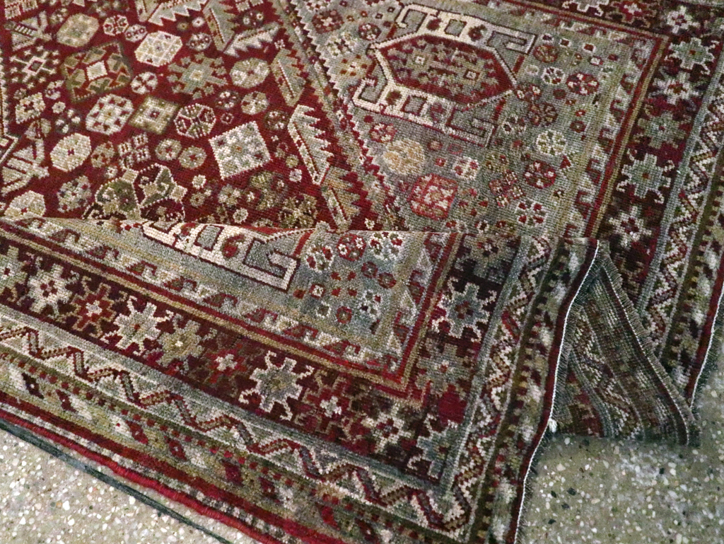 Antique Persian Qashqai Rug, No.20704 - Staging