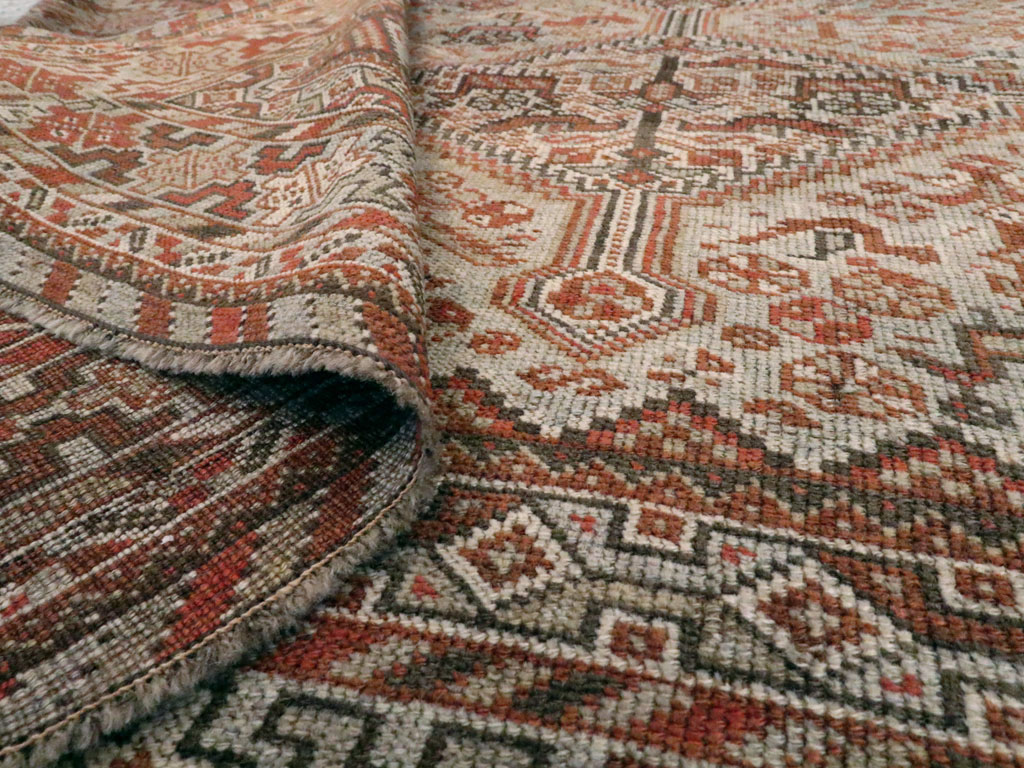 Antique Persian Shiraz Square Rug, No.20706 - Staging