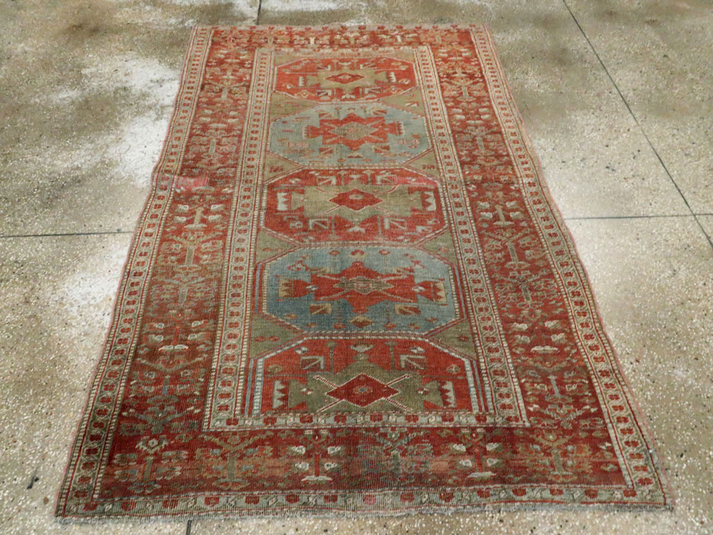 Antique Persian Kurd Bidjar Rug, No.20709 - Staging
