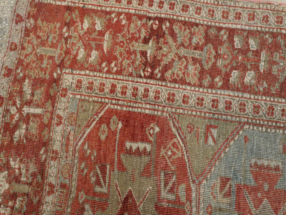 Antique Persian Kurd Bidjar Rug, No.20709 - Staging