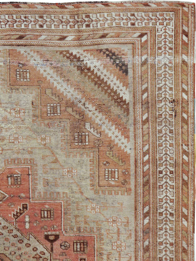 Vintage Persian Afshar Rug, No.20711 - Staging